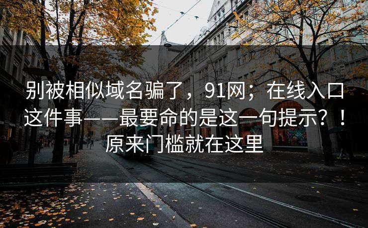 别被相似域名骗了,91网;在线入口这件事——最要命的是这一句提示?!原来门槛就在这里 别被相似域名骗了,91网;在线入口这件事——最要命的是这一句提示?!原来门槛就在这里